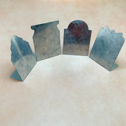 Shrine Shaped Metal stand Tins coverable Form for shrine art, RIP - Create Along 