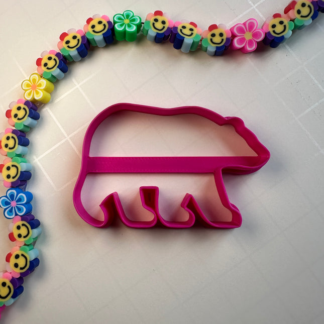 Walking Bear Cutter | 2” Polymer Clay Animal Cutter for Keychains & Pendants - Create Along 