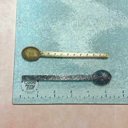 Metal bookmark with cabochon inset and ruler - Create Along 
