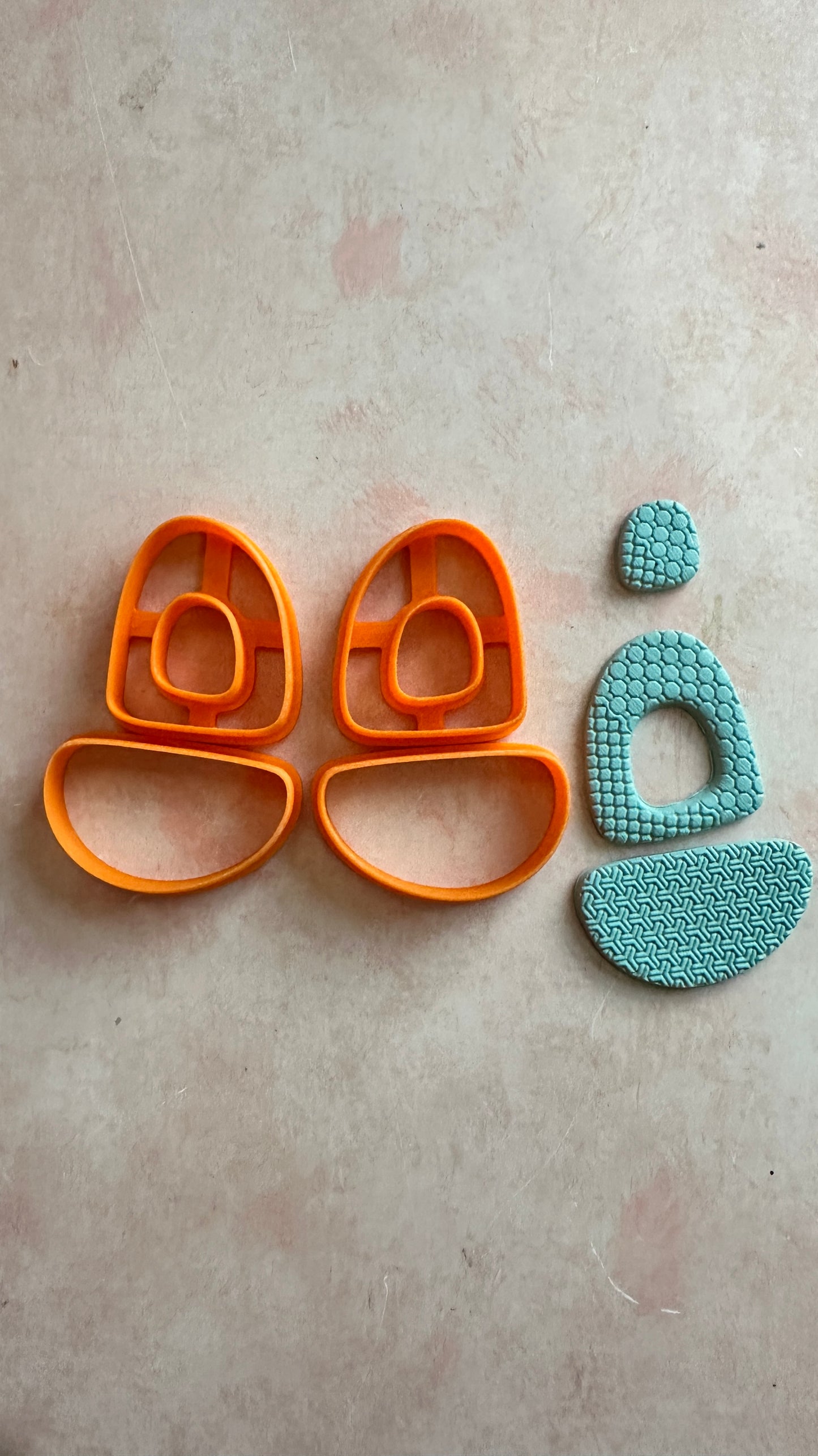 Halo Drop polymer clay mirrored earring cutters arch donut style cutout - Create Along 