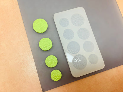 Nordic Snowflake Stud Clay Resin Earring toppers Silicone polymer clay mold Christmas - Create Along 