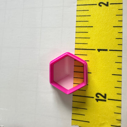 Hexagons Honeycomb bee polymer clay cutter set of 6 basics - Create Along 