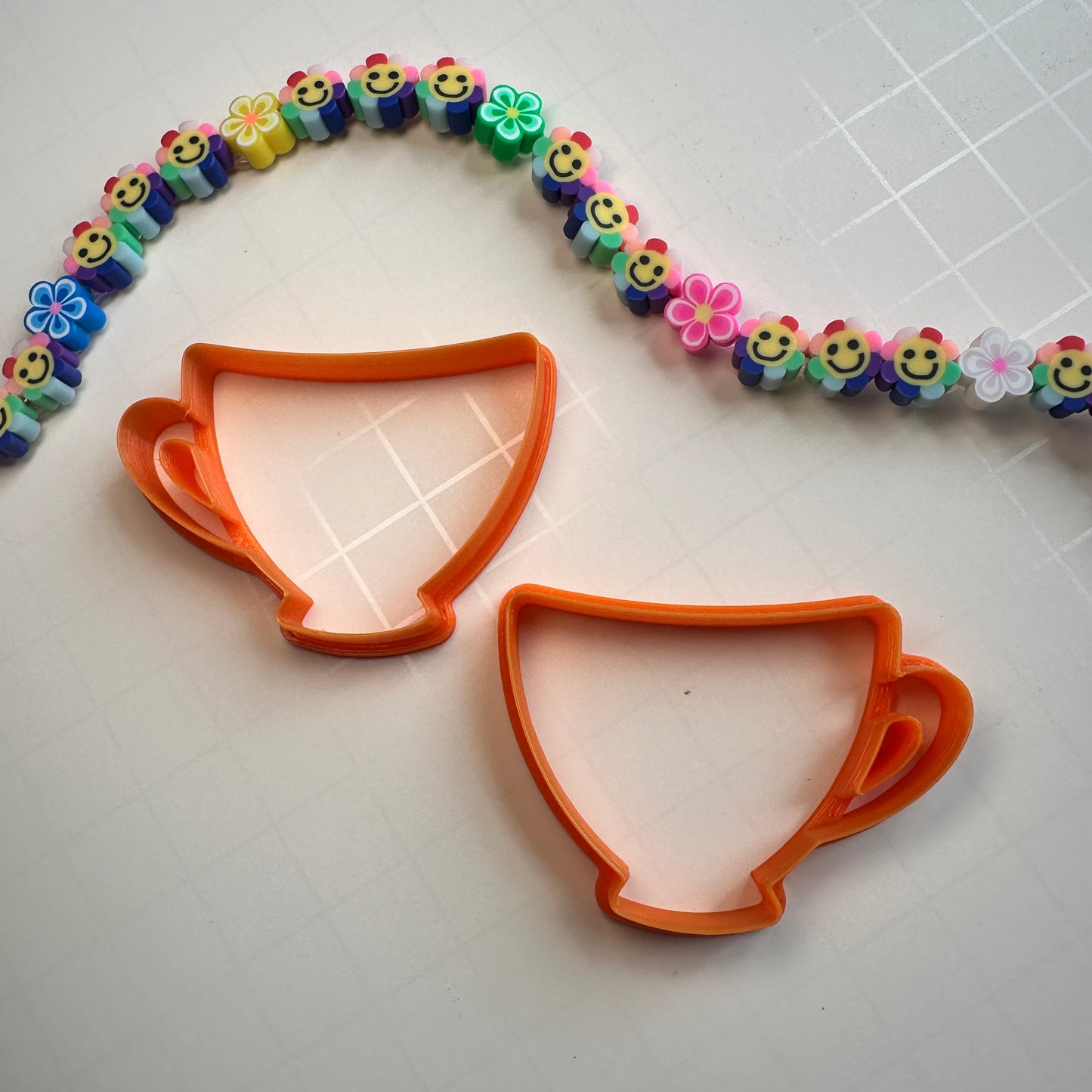 Polymer Clay Mirrored Cutter Set – Teacups | DIY Clay Earrings & Charms