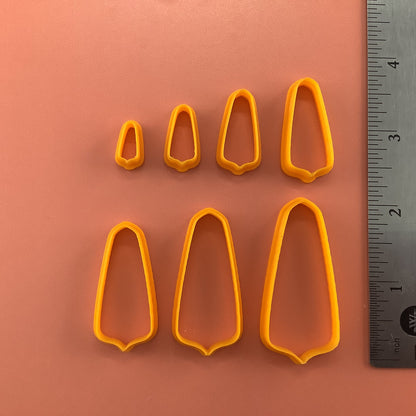 Fancy Drop basics polymer clay cutter set of 7 collar fan petal - Create Along 