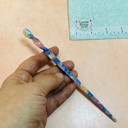 Hair Stick to make bun cover and slide barrettes - Create Along 