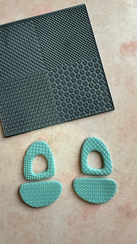 Mini Netting Polymer Clay Rubber Texture Stamp