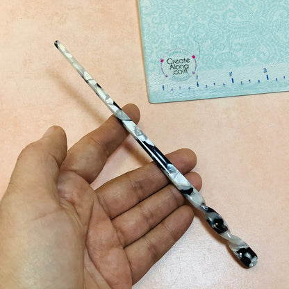 Hair Stick to make bun cover and slide barrettes - Create Along 