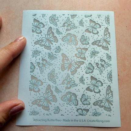 Attracting Butterflies Silkscreen For Crafting For Polymer Clay + Mixed Media