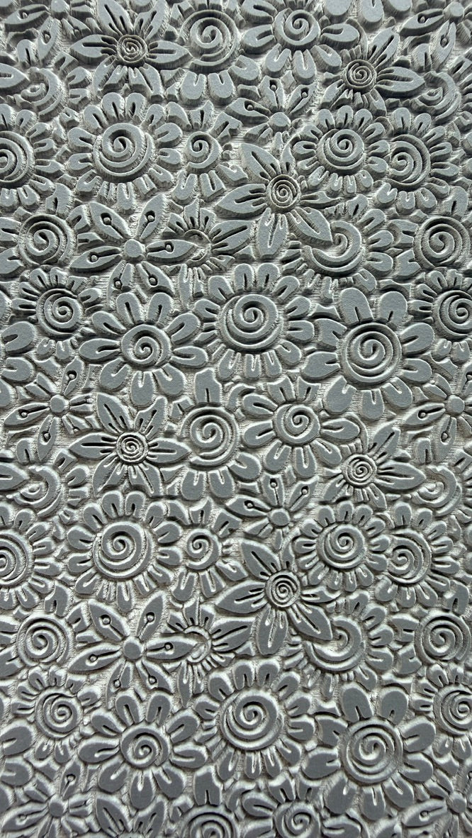 Flower Riot Texture Mat polymer clay rubber Stamp