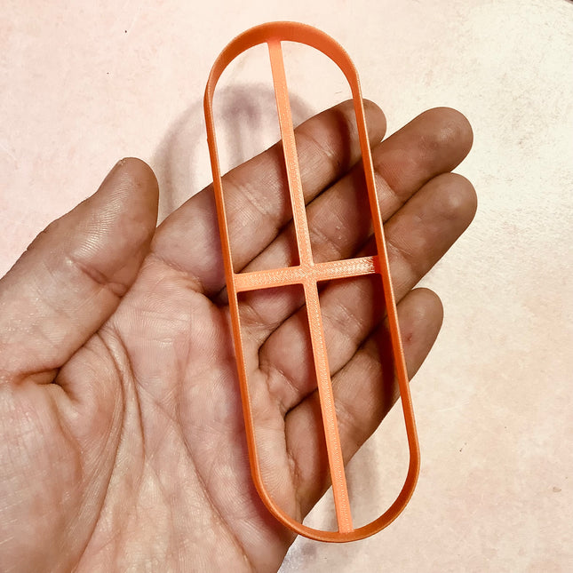 Clay bookmark Cutter oval capsule | polymer clay bookmark cutter - Create Along 