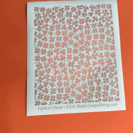 Field of Clover Shamrock polymer clay silkscreen