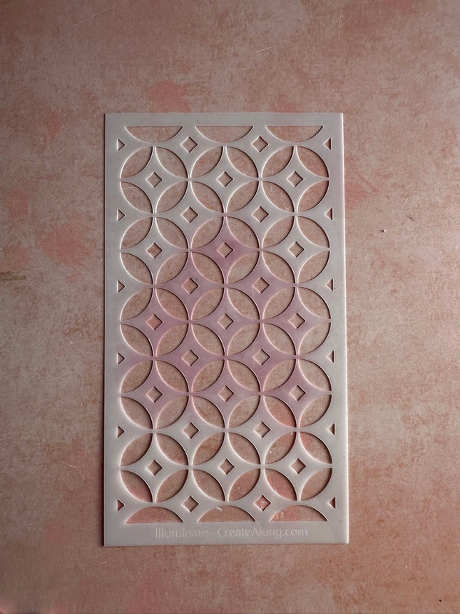 Illuminate polymer clay crafting mylar stencil texture sheet - Create Along 