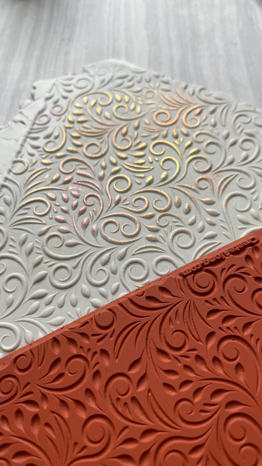 Polymer Clay Texture Mat Clay Texture Polymer Clay Mat Clay Mat Polymer  Clay Stamp Steampunk Polymer Clay Texture Stamp raised 