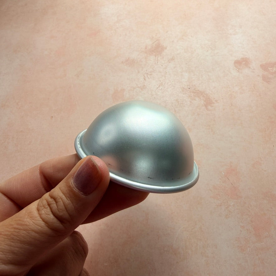 Little Luna Dome aluminum dome baking form for polymer clay viewed from above