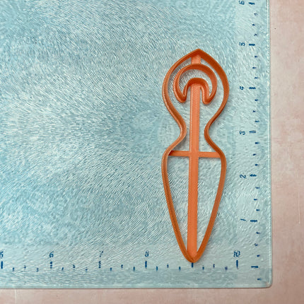 Clay bookmark Cutter Goddess | polymer clay bookmark cutter - Create Along 