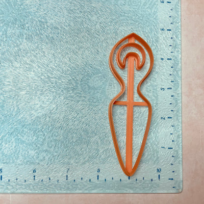 Clay bookmark Cutter Goddess | polymer clay bookmark cutter - Create Along 