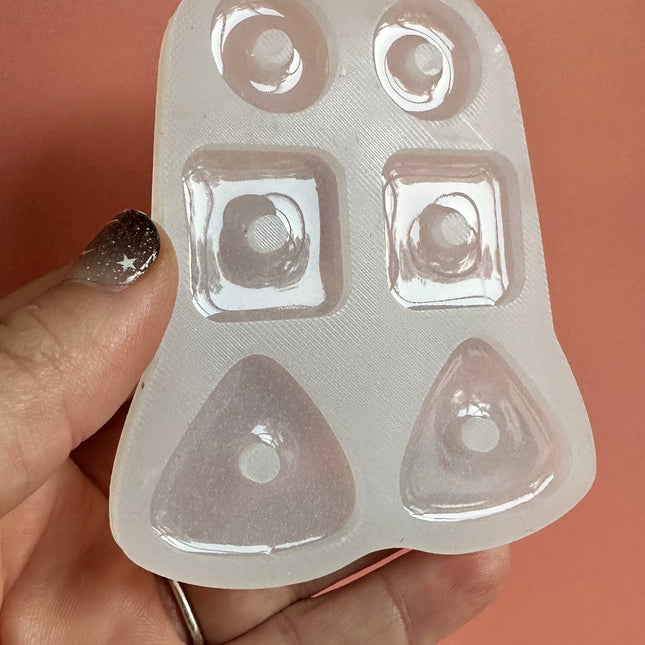 Soft Basic Shapes Boho Earrings Silicone mold - Create Along 