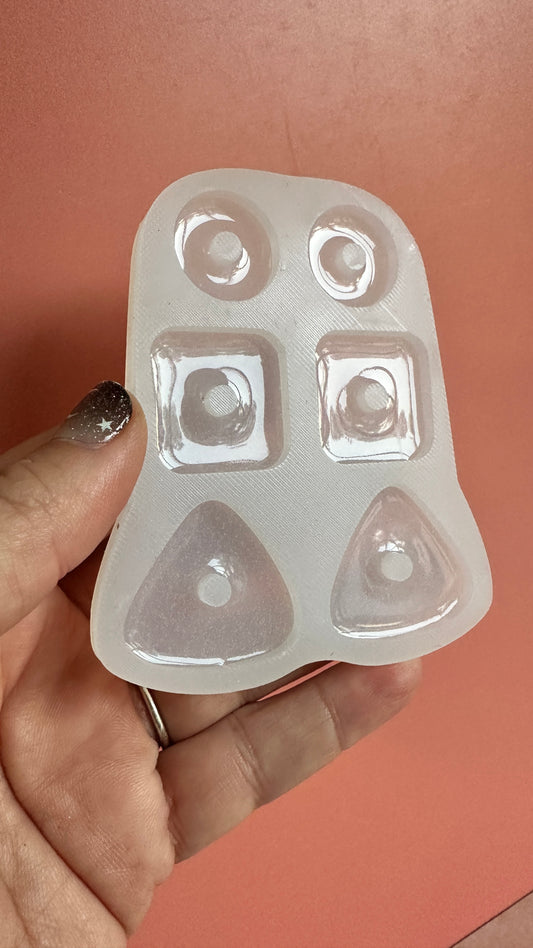 Soft Basic Shapes Boho Earrings Silicone mold - Create Along 