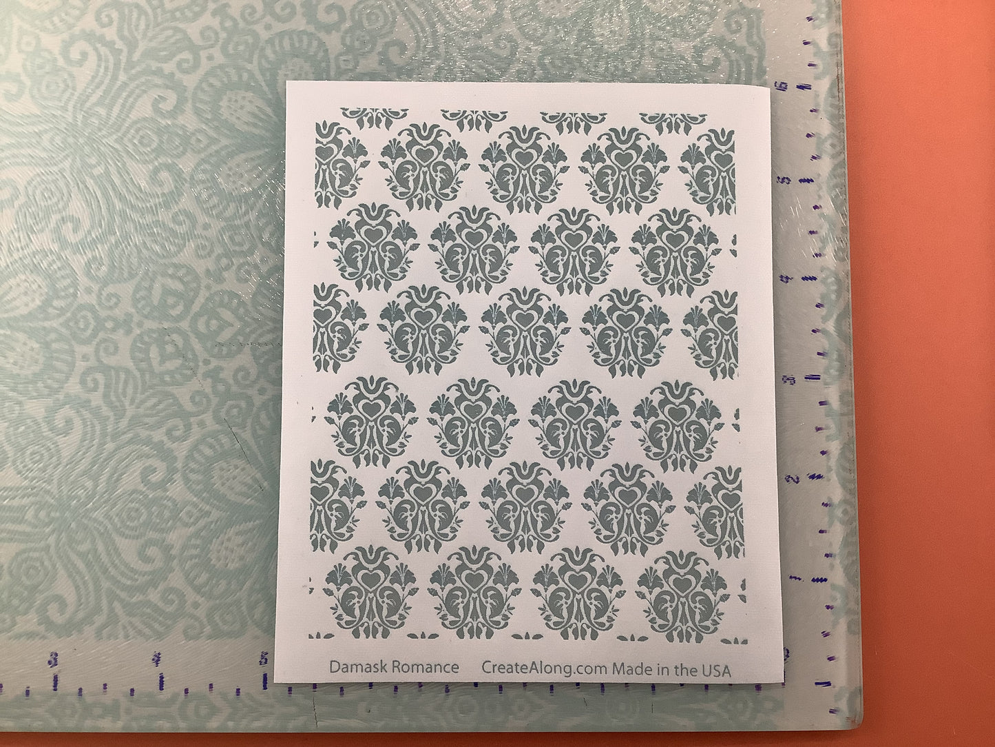 Damask Romance Silkscreen For Crafting Polymer Clay + Mixed Media