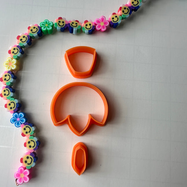 Bellflower Drop polymer clay cutter set jewelry earrings pendant small sharp clay cutters - Create Along 