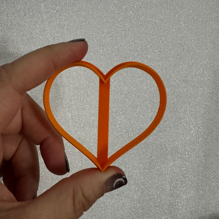 Large 2 1/2 inch heart polymer clay cutter valentine - Create Along 