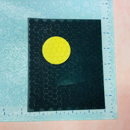 Honeycomb Jumbo Rubber Stamp Texture Sheet Mat for polymer clay metal clay mixed media art - Create Along 