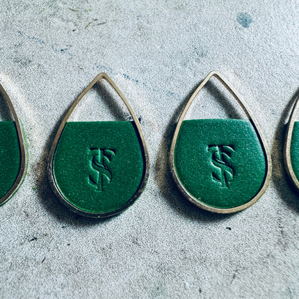 Mini logo stamp for clay earrings jewelry and art - Create Along 