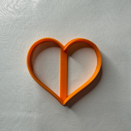 Large 2 1/2 inch heart polymer clay cutter valentine - Create Along 