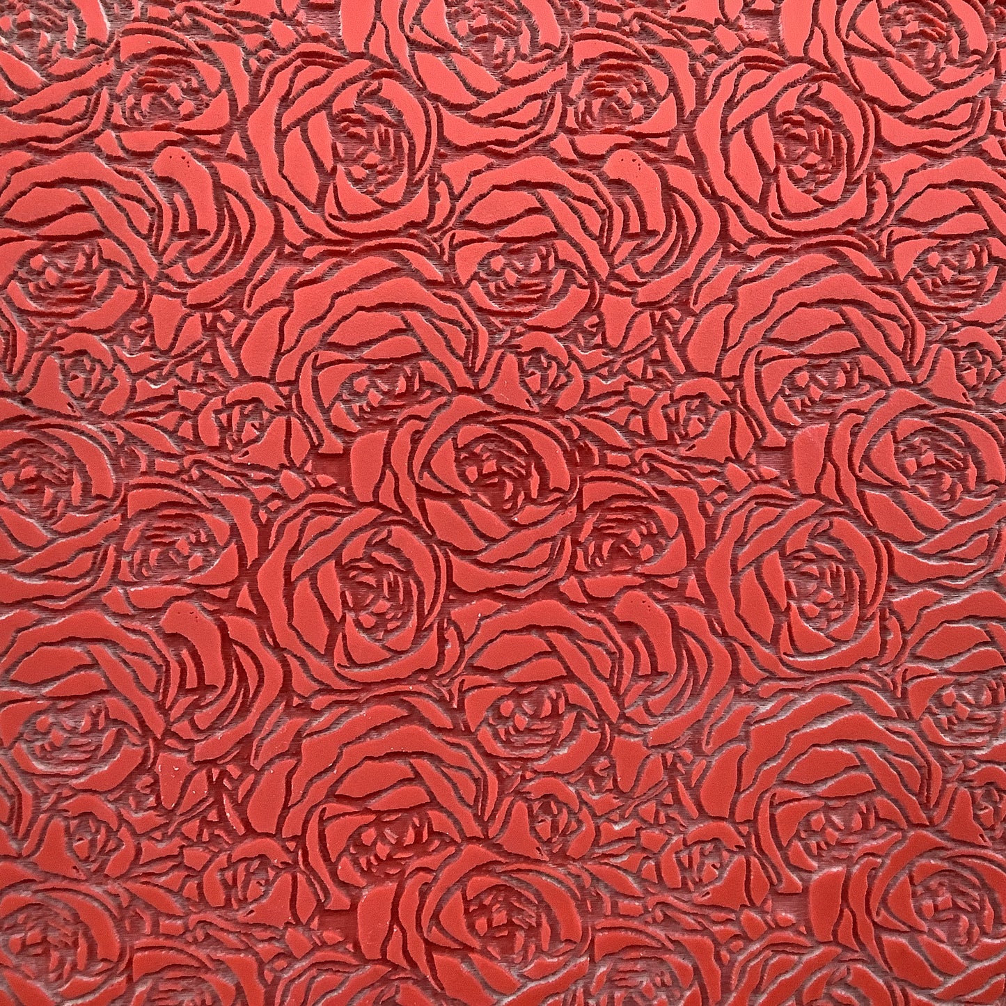 Roses Boho Rubber Stamp Polymer Clay Texture Sheet Mat | rose stamp