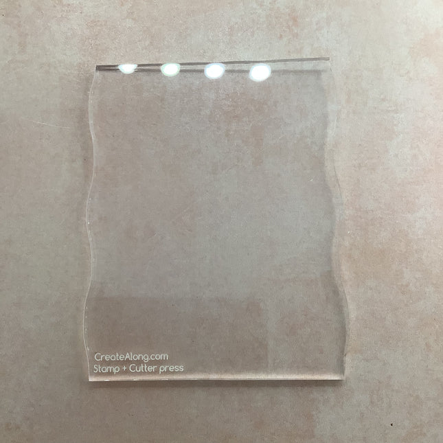 Acrylic Block clay stamp and cutter press set of 3