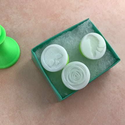 Texture Tips Gothic Romance 3 mini stamps gothic inspired skull Raven rose | polymer clay gothic stamps - Create Along 