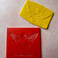 Fancy Bumble Bee rubber stamp deco element small stamps for polymer clay and crafts