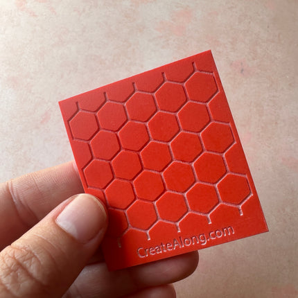 Honey Comb OUTIE rubber stamp deco element small stamps for polymer clay and crafts - Create Along 