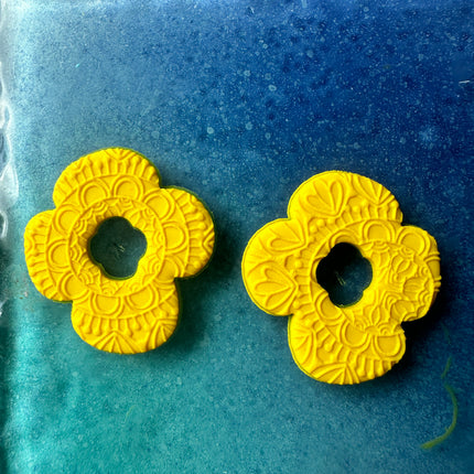 Mandala 23 rubber stamp deco element small stamps for polymer clay and crafts - Create Along 