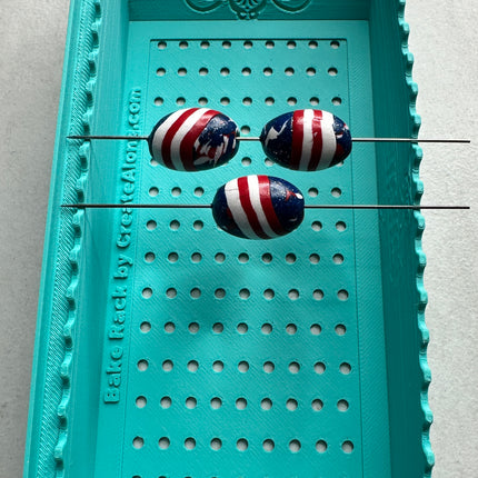 Bead Baking and Drying Rack small, includes 20 bead pins in protective case - Create Along 