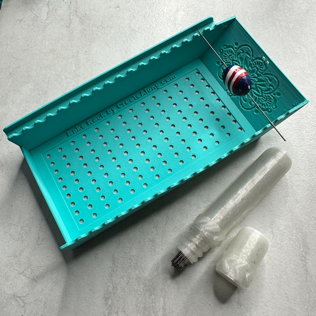 Bead Baking and Drying Rack small, includes 20 bead pins in protective case - Create Along 