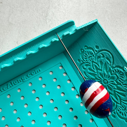 Bead Baking and Drying Rack small, includes 20 bead pins in protective case - Create Along 