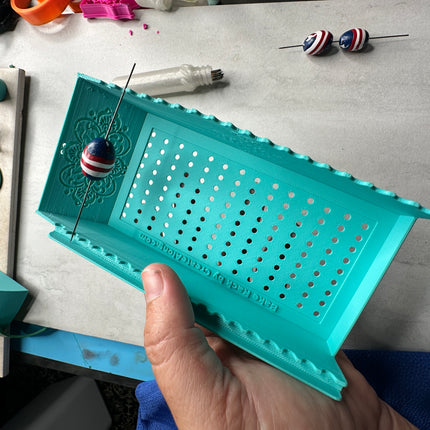 Bead Baking and Drying Rack small, includes 20 bead pins in protective case - Create Along 