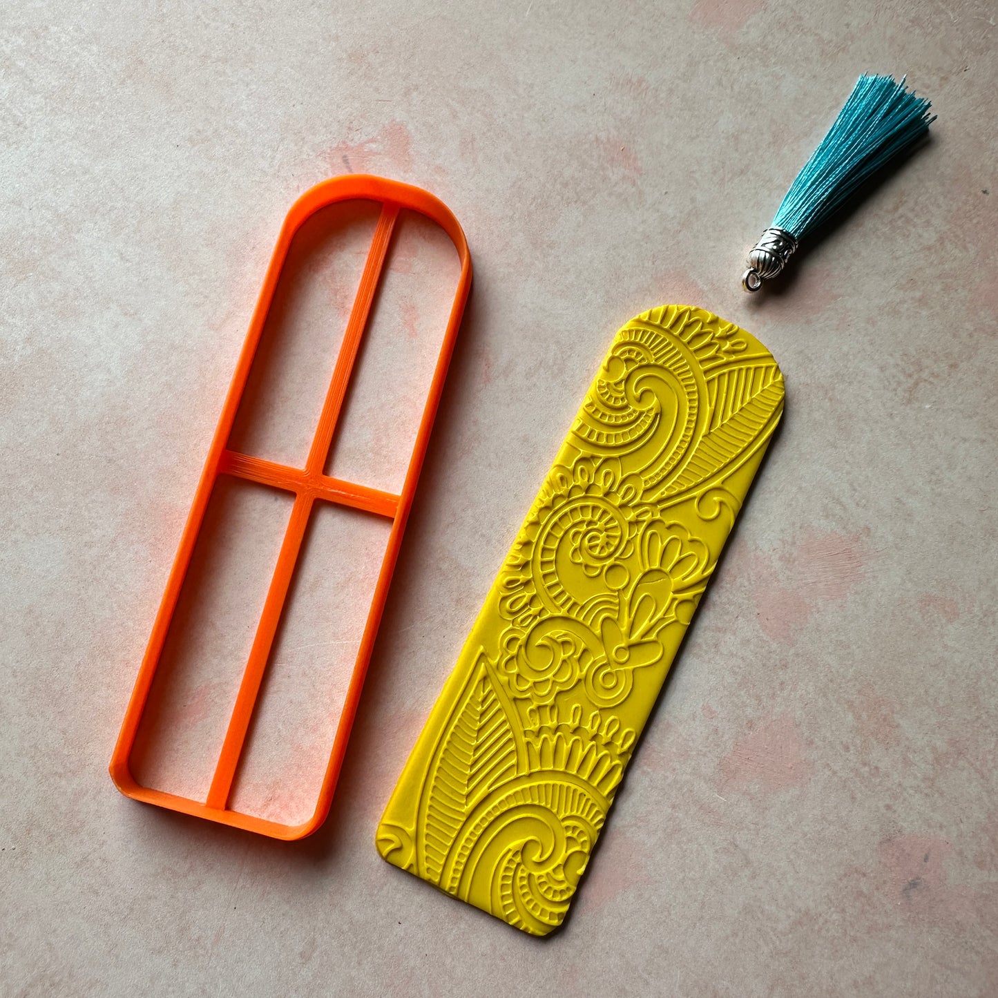 Clay bookmark Cutter oval capsule | polymer clay bookmark cutter