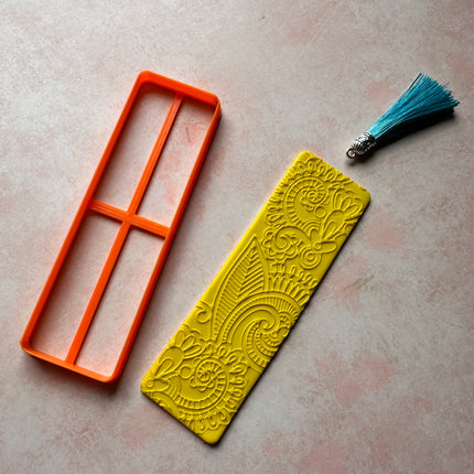 Clay bookmark Cutter oval capsule | polymer clay bookmark cutter - Create Along 