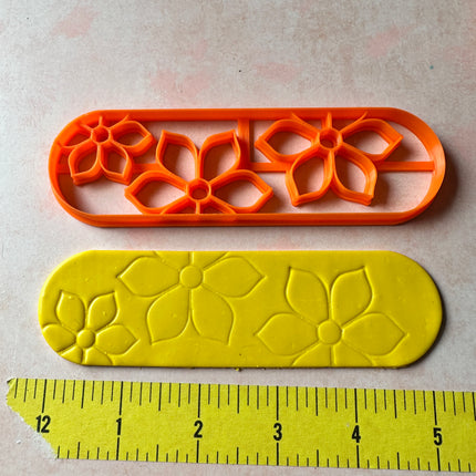 Clay bookmark Cutter Floral| polymer clay bookmark cutter - Create Along 
