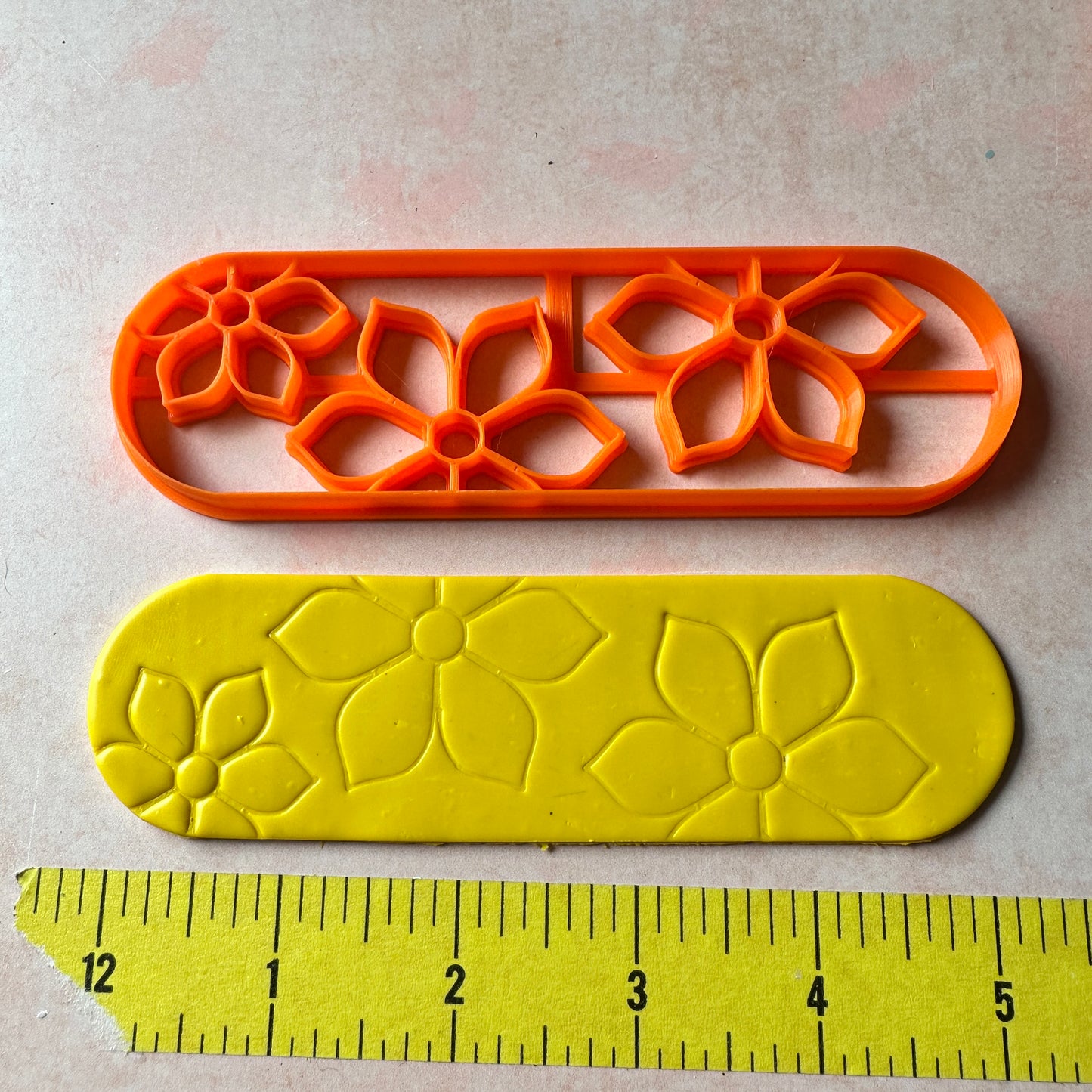Clay bookmark Cutter Floral| polymer clay bookmark cutter