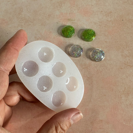 Stud & Dot Silicone Mold – Choose 20mm, 15mm, 12mm, 10mm - Create Along 