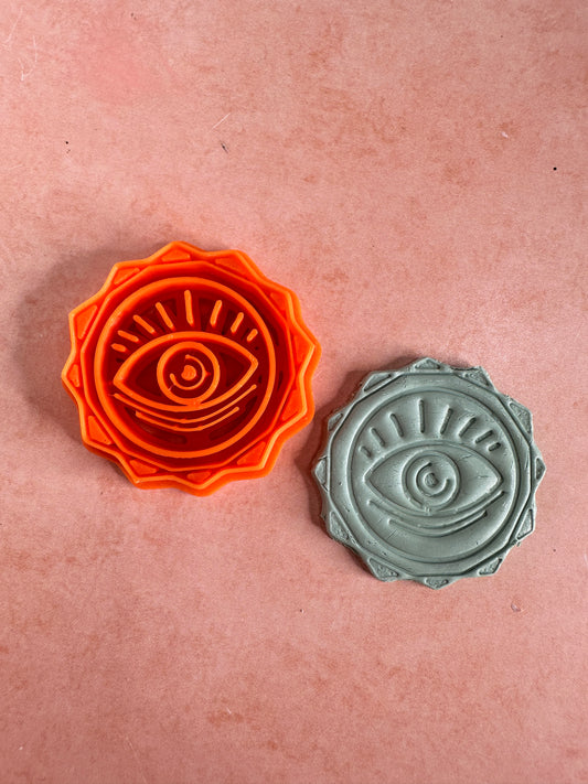 All-Seeing Sun Clay cutter with details