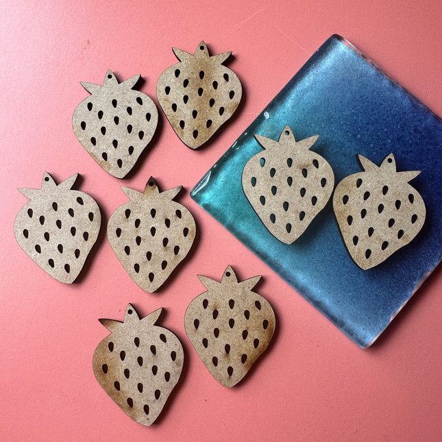 Strawberries 4 pairs Earring Components mix and match - Create Along 