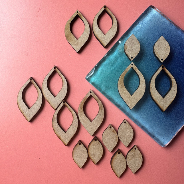 Thin Marquis 4 pairs Earring Components mix and match - Create Along 