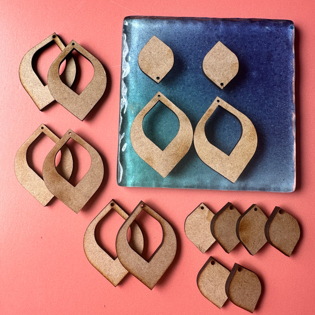 Wide Marquis 4 pairs Earring Components mix and match - Create Along 