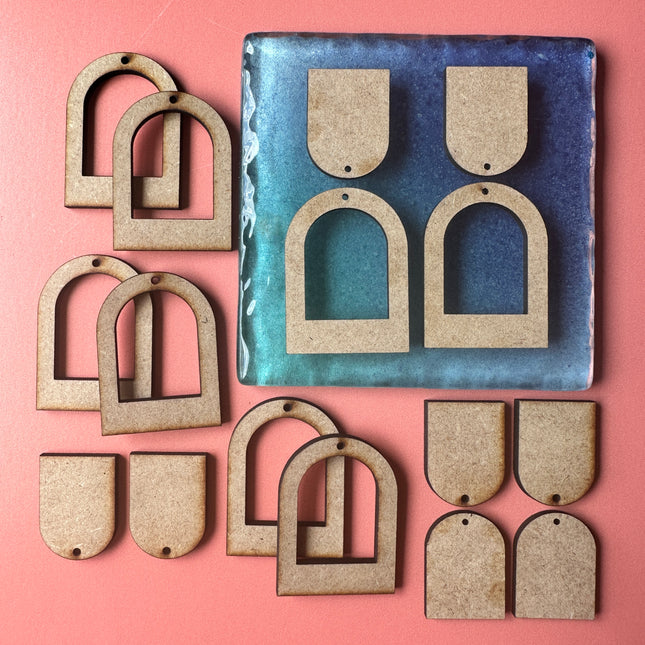 Arches 4 pairs Earring Components mix and match - Create Along 