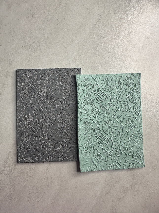 Harvest Fruits of Fall polymer clay rubber stamp texture sheet - Create Along 