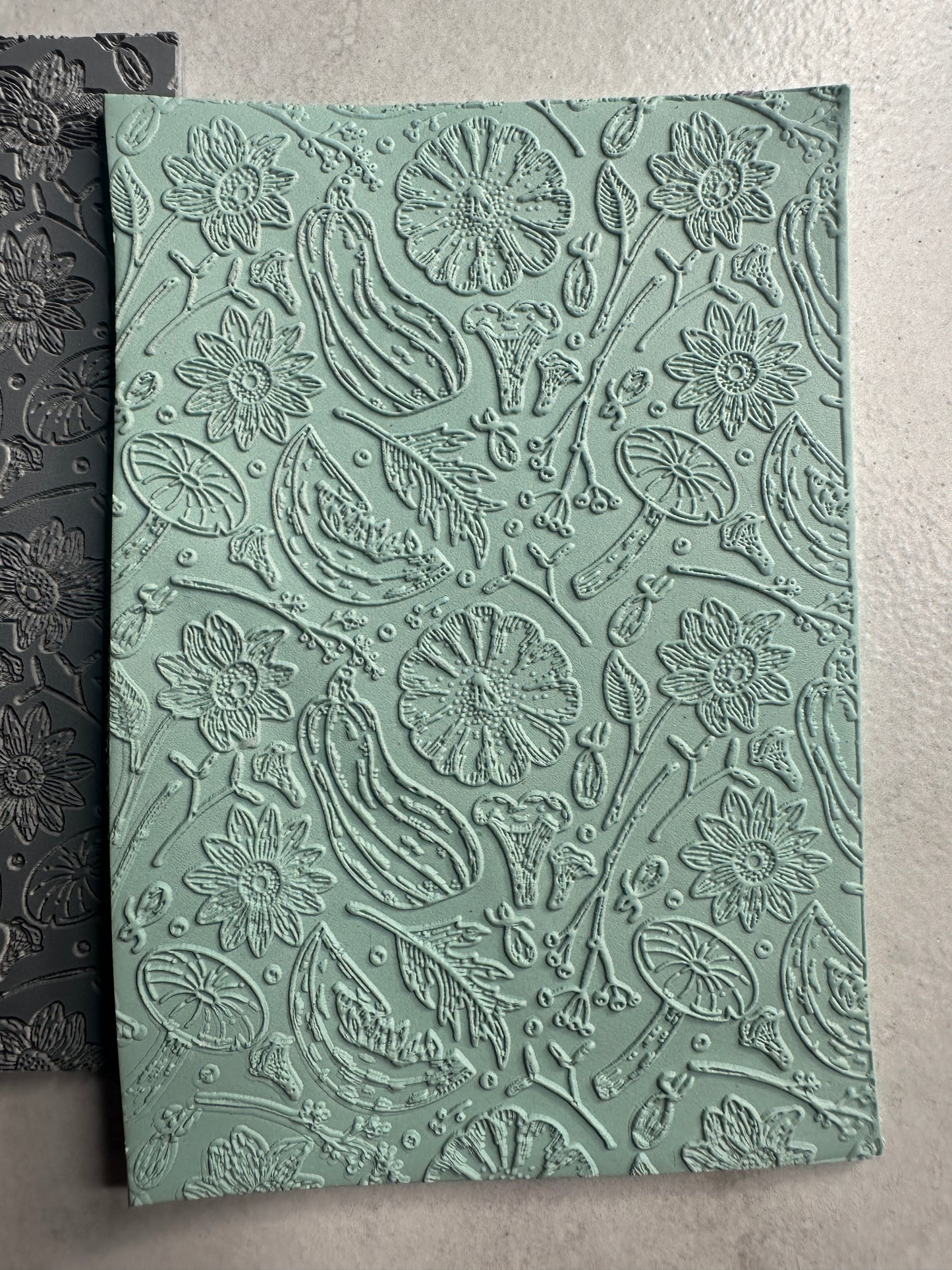 Harvest Fruits of Fall polymer clay rubber stamp texture sheet
